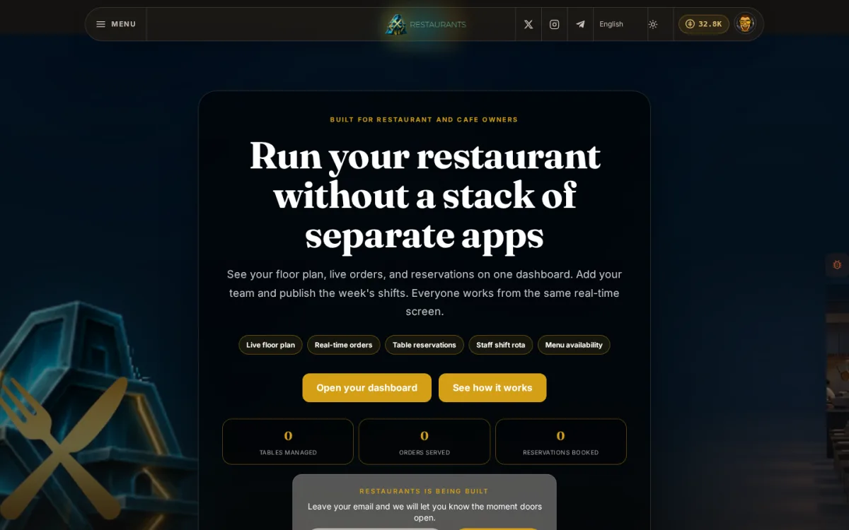 Restaurants storefront